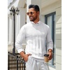 COOFANDY Men’s Crew Neck Sweater Long Sleeve Casual Knit Dress Sweaters(White)