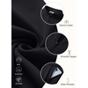 COOFANDY Men’s Full Zip Fleece Sweatshirt Lined Stand Collar Sweater Jacket(Black)