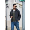 COOFANDY Men’s Full Zip Fleece Sweatshirt Lined Stand Collar Sweater Jacket(Green Loden)