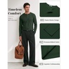 COOFANDY Mens Henley Long Sleeve Shirt Lightweight Ribbed Pullover T-Shirts(Army Green)