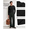 COOFANDY Mens Henley Long Sleeve Shirt Lightweight Ribbed Pullover T-Shirts(Black)
