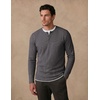 COOFANDY Mens Henley Long Sleeve Shirt Lightweight Ribbed Pullover T-Shirts(Dark Grey)