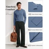 COOFANDY Mens Henley Long Sleeve Shirt Lightweight Ribbed Pullover T-Shirts(Dusty Blue)