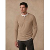COOFANDY Mens Henley Long Sleeve Shirt Lightweight Ribbed Pullover T-Shirts(Khaki)