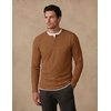 COOFANDY Mens Henley Long Sleeve Shirt Lightweight Ribbed Pullover T-Shirts(Light Brown)
