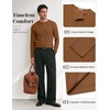 COOFANDY Mens Henley Long Sleeve Shirt Lightweight Ribbed Pullover T-Shirts(Light Brown)