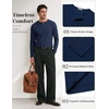 COOFANDY Mens Henley Long Sleeve Shirt Lightweight Ribbed Pullover T-Shirts(Navy Blue)
