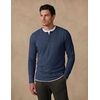 COOFANDY Mens Henley Long Sleeve Shirt Lightweight Ribbed Pullover T-Shirts(Navy Blue)