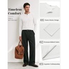 COOFANDY Mens Henley Long Sleeve Shirt Lightweight Ribbed Pullover T-Shirts(White)