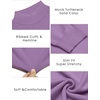 COOFANDY Mens Mock Turtleneck Slim Fit Pullover Sweater Casual Basic Knitted Thermal Sweaters(Lilac)