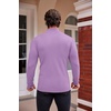 COOFANDY Mens Mock Turtleneck Slim Fit Pullover Sweater Casual Basic Knitted Thermal Sweaters(Lilac)