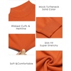 COOFANDY Mens Mock Turtleneck Slim Fit Pullover Sweater Casual Basic Knitted Thermal Sweaters(Orange)