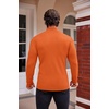 COOFANDY Mens Mock Turtleneck Slim Fit Pullover Sweater Casual Basic Knitted Thermal Sweaters(Orange)