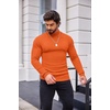 COOFANDY Mens Mock Turtleneck Slim Fit Pullover Sweater Casual Basic Knitted Thermal Sweaters(Orange)