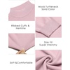 COOFANDY Mens Mock Turtleneck Slim Fit Pullover Sweater Casual Basic Knitted Thermal Sweaters(Pink)