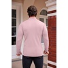 COOFANDY Mens Mock Turtleneck Slim Fit Pullover Sweater Casual Basic Knitted Thermal Sweaters(Pink)