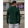 COOFANDY Men’s Quarter Zip Sweater Pullover 1/4 Zip Casual Long Sleeve Fall(Dark Green)