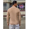 COOFANDY Men’s Quarter Zip Sweater Pullover 1/4 Zip Casual Long Sleeve Fall(Khaki)