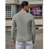 COOFANDY Men’s Quarter Zip Sweater Pullover 1/4 Zip Casual Long Sleeve Fall(Light Gray)