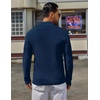 COOFANDY Men’s Quarter Zip Sweater Pullover 1/4 Zip Casual Long Sleeve Fall(Navy Blue)