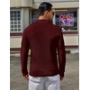 COOFANDY Men’s Quarter Zip Sweater Pullover 1/4 Zip Casual Long Sleeve Fall(Wine Red)