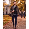 COOFANDY Men’s Sweater Vest V Neck Casual Sleeveless Knit Pullover Sweater(Black & White Stripe)