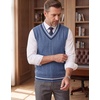 COOFANDY Men’s Sweater Vest V Neck Casual Sleeveless Knit Pullover Sweater(Dark Blue)