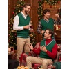 COOFANDY Men’s Sweater Vest V Neck Casual Sleeveless Knit Pullover Sweater(Green)
