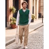 COOFANDY Men’s Sweater Vest V Neck Casual Sleeveless Knit Pullover Sweater(Green)