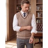 COOFANDY Men’s Sweater Vest V Neck Casual Sleeveless Knit Pullover Sweater(Khaki)