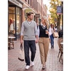 COOFANDY Men’s Sweater Vest V Neck Casual Sleeveless Knit Pullover Sweater(Light Grey)
